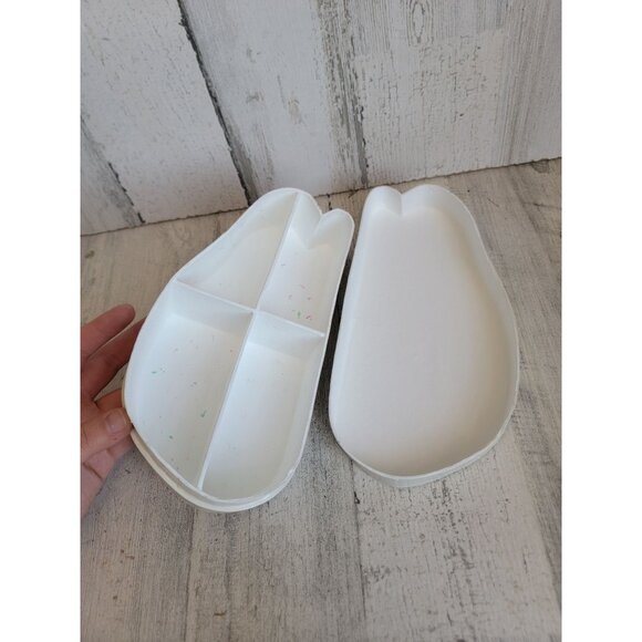 Vintage paper Easter white bunny box container decor - Picture 6 of 8